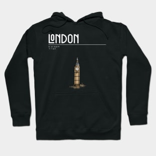 London, Big Ben, coordinates Hoodie